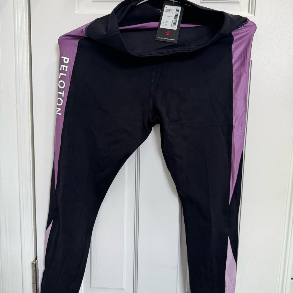Peloton Black and Purple Activewear Leggings